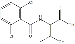 2-[(2,6-dichlorophenyl)formamido]-3-hydroxybutanoic acid Struktur