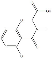 2-[(2,6-dichlorophenyl)-N-methylformamido]acetic acid Struktur