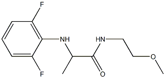 2-[(2,6-difluorophenyl)amino]-N-(2-methoxyethyl)propanamide Struktur