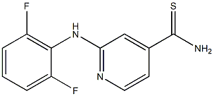 2-[(2,6-difluorophenyl)amino]pyridine-4-carbothioamide Struktur