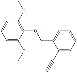 2-[(2,6-dimethoxyphenoxy)methyl]benzonitrile Struktur