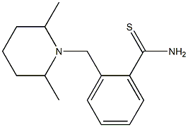 2-[(2,6-dimethylpiperidin-1-yl)methyl]benzenecarbothioamide Struktur