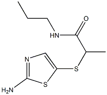 2-[(2-amino-1,3-thiazol-5-yl)sulfanyl]-N-propylpropanamide Struktur