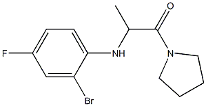 2-[(2-bromo-4-fluorophenyl)amino]-1-(pyrrolidin-1-yl)propan-1-one Struktur