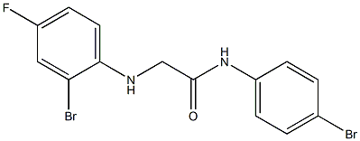 2-[(2-bromo-4-fluorophenyl)amino]-N-(4-bromophenyl)acetamide Struktur