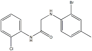 2-[(2-bromo-4-methylphenyl)amino]-N-(2-chlorophenyl)acetamide Struktur