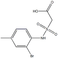 2-[(2-bromo-4-methylphenyl)sulfamoyl]acetic acid Struktur