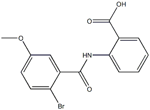 2-[(2-bromo-5-methoxybenzene)amido]benzoic acid Struktur