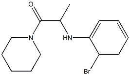 2-[(2-bromophenyl)amino]-1-(piperidin-1-yl)propan-1-one Struktur