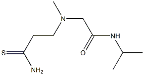 2-[(2-carbamothioylethyl)(methyl)amino]-N-(propan-2-yl)acetamide Struktur