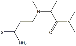 2-[(2-carbamothioylethyl)(methyl)amino]-N,N-dimethylpropanamide Struktur