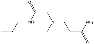 2-[(2-carbamothioylethyl)(methyl)amino]-N-propylacetamide Struktur