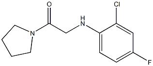 2-[(2-chloro-4-fluorophenyl)amino]-1-(pyrrolidin-1-yl)ethan-1-one Struktur