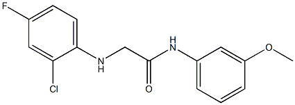 2-[(2-chloro-4-fluorophenyl)amino]-N-(3-methoxyphenyl)acetamide Struktur