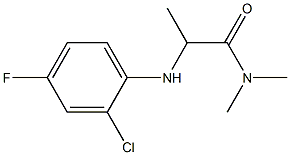 2-[(2-chloro-4-fluorophenyl)amino]-N,N-dimethylpropanamide Struktur