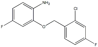 2-[(2-chloro-4-fluorophenyl)methoxy]-4-fluoroaniline Struktur