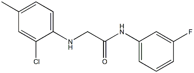 2-[(2-chloro-4-methylphenyl)amino]-N-(3-fluorophenyl)acetamide Struktur