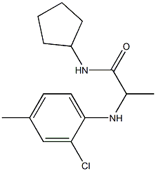 2-[(2-chloro-4-methylphenyl)amino]-N-cyclopentylpropanamide Struktur