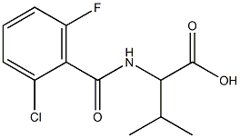 2-[(2-chloro-6-fluorophenyl)formamido]-3-methylbutanoic acid Struktur