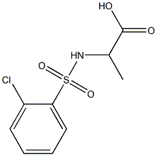 2-[(2-chlorobenzene)sulfonamido]propanoic acid Struktur