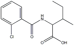 2-[(2-chlorobenzoyl)amino]-3-methylpentanoic acid Struktur