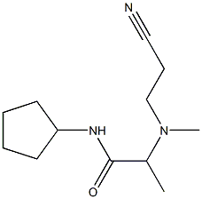 2-[(2-cyanoethyl)(methyl)amino]-N-cyclopentylpropanamide Struktur