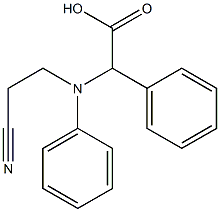 2-[(2-cyanoethyl)(phenyl)amino]-2-phenylacetic acid Struktur