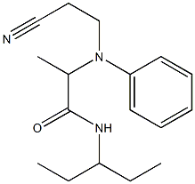 2-[(2-cyanoethyl)(phenyl)amino]-N-(pentan-3-yl)propanamide Struktur