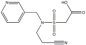 2-[(2-cyanoethyl)(pyridin-3-ylmethyl)sulfamoyl]acetic acid Struktur