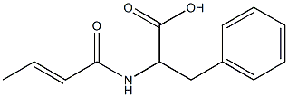 2-[(2E)-but-2-enoylamino]-3-phenylpropanoic acid Struktur