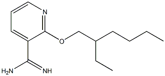 2-[(2-ethylhexyl)oxy]pyridine-3-carboximidamide Struktur