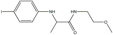 2-[(4-iodophenyl)amino]-N-(2-methoxyethyl)propanamide Struktur