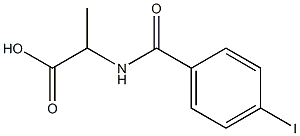 2-[(4-iodophenyl)formamido]propanoic acid Struktur