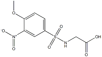 2-[(4-methoxy-3-nitrobenzene)sulfonamido]acetic acid Struktur