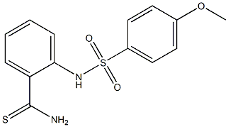 2-[(4-methoxybenzene)sulfonamido]benzene-1-carbothioamide Struktur