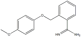 2-[(4-methoxyphenoxy)methyl]benzenecarboximidamide Struktur