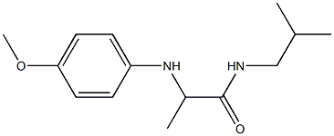 2-[(4-methoxyphenyl)amino]-N-(2-methylpropyl)propanamide Struktur