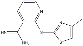 2-[(4-methyl-1,3-thiazol-2-yl)sulfanyl]pyridine-3-carboximidamide Struktur