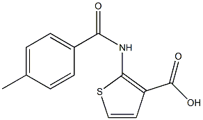 2-[(4-methylbenzoyl)amino]thiophene-3-carboxylic acid Struktur