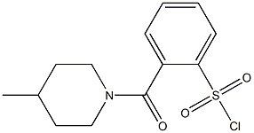 2-[(4-methylpiperidin-1-yl)carbonyl]benzene-1-sulfonyl chloride Struktur