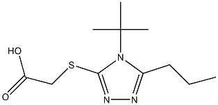 2-[(4-tert-butyl-5-propyl-4H-1,2,4-triazol-3-yl)sulfanyl]acetic acid Struktur