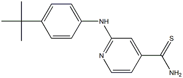 2-[(4-tert-butylphenyl)amino]pyridine-4-carbothioamide Struktur