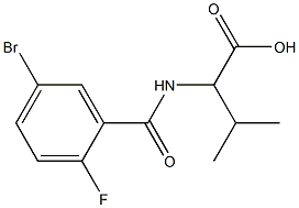 2-[(5-bromo-2-fluorobenzoyl)amino]-3-methylbutanoic acid Struktur