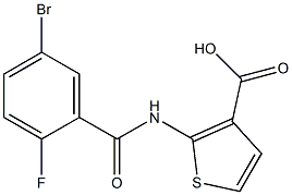 2-[(5-bromo-2-fluorobenzoyl)amino]thiophene-3-carboxylic acid Struktur