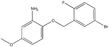 2-[(5-bromo-2-fluorophenyl)methoxy]-5-methoxyaniline Struktur