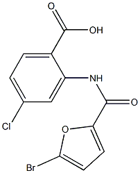 2-[(5-bromo-2-furoyl)amino]-4-chlorobenzoic acid Struktur