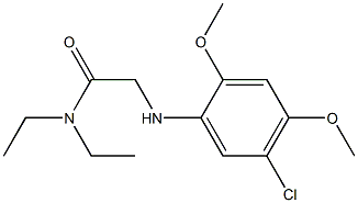 2-[(5-chloro-2,4-dimethoxyphenyl)amino]-N,N-diethylacetamide Struktur