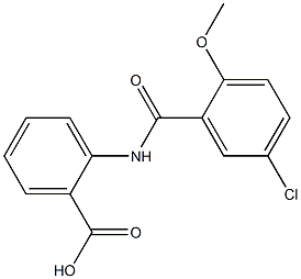 2-[(5-chloro-2-methoxybenzene)amido]benzoic acid Struktur