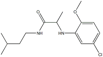 2-[(5-chloro-2-methoxyphenyl)amino]-N-(3-methylbutyl)propanamide Struktur