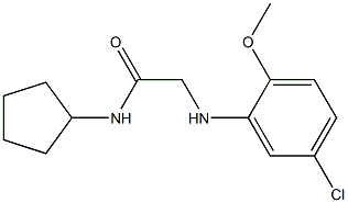 2-[(5-chloro-2-methoxyphenyl)amino]-N-cyclopentylacetamide Struktur